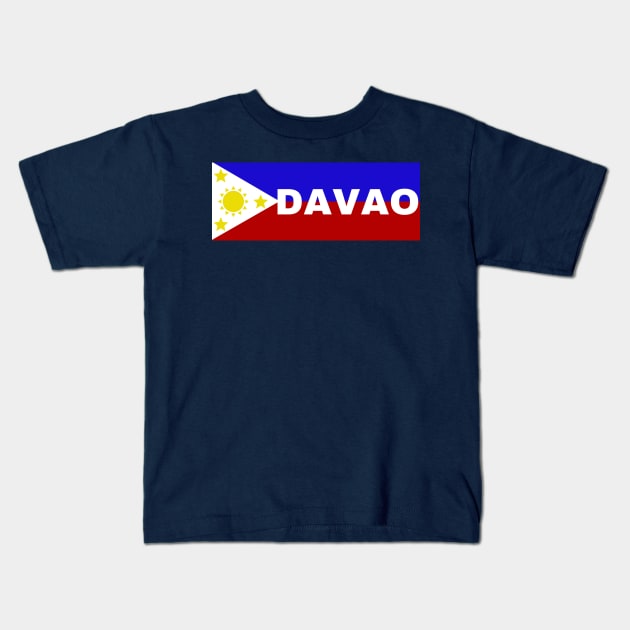 Davao City in Philippines Flag Kids T-Shirt by aybe7elf